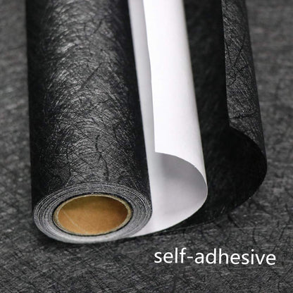 15.7" X 118" Black Silk Wallpaper Embossed Self Adhesive Peel and Stick Wallpaper Contact Paper Removable Waterproof Kitchen Vinyl Wrap Cabinet Furniture Textured Renter Friendly Wall Gift Paper