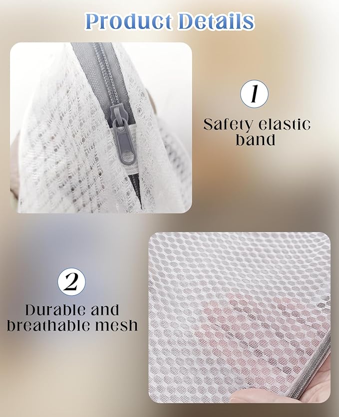4 Pcs Mesh Hanging Laundry Bag