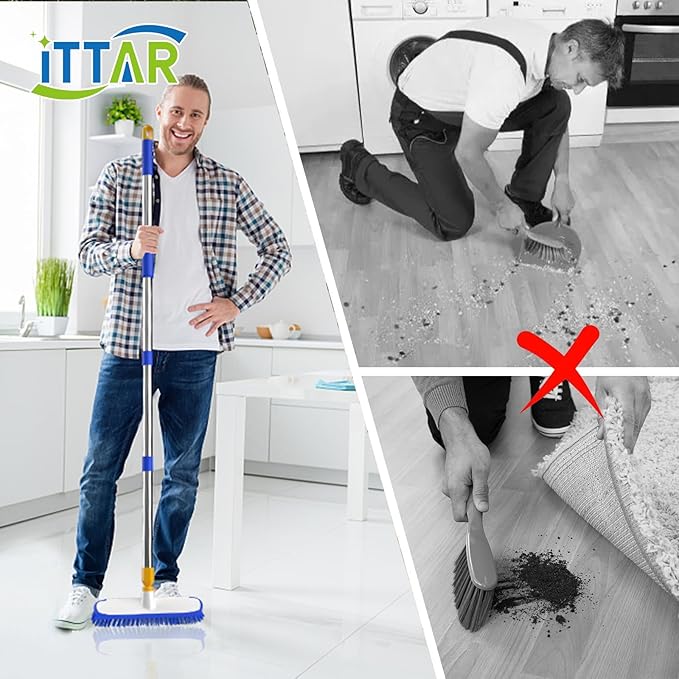 ITTAR 12" Wide Floor Scrub Brush