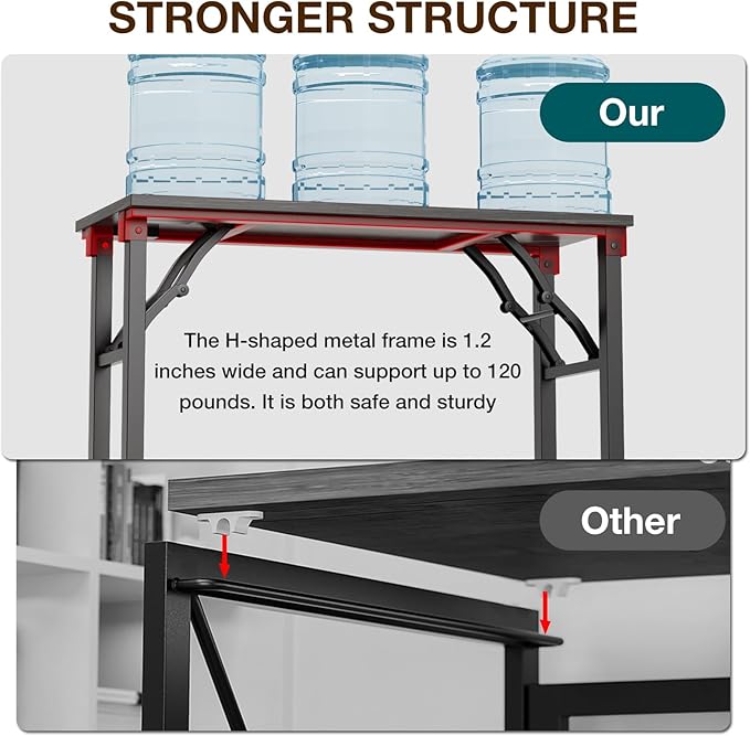 TEMI Small Computer Desk Folding Table