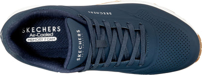 Skechers Men's Uno Stand on Air Sneaker, Navy Durabuck Trim, 8 UK