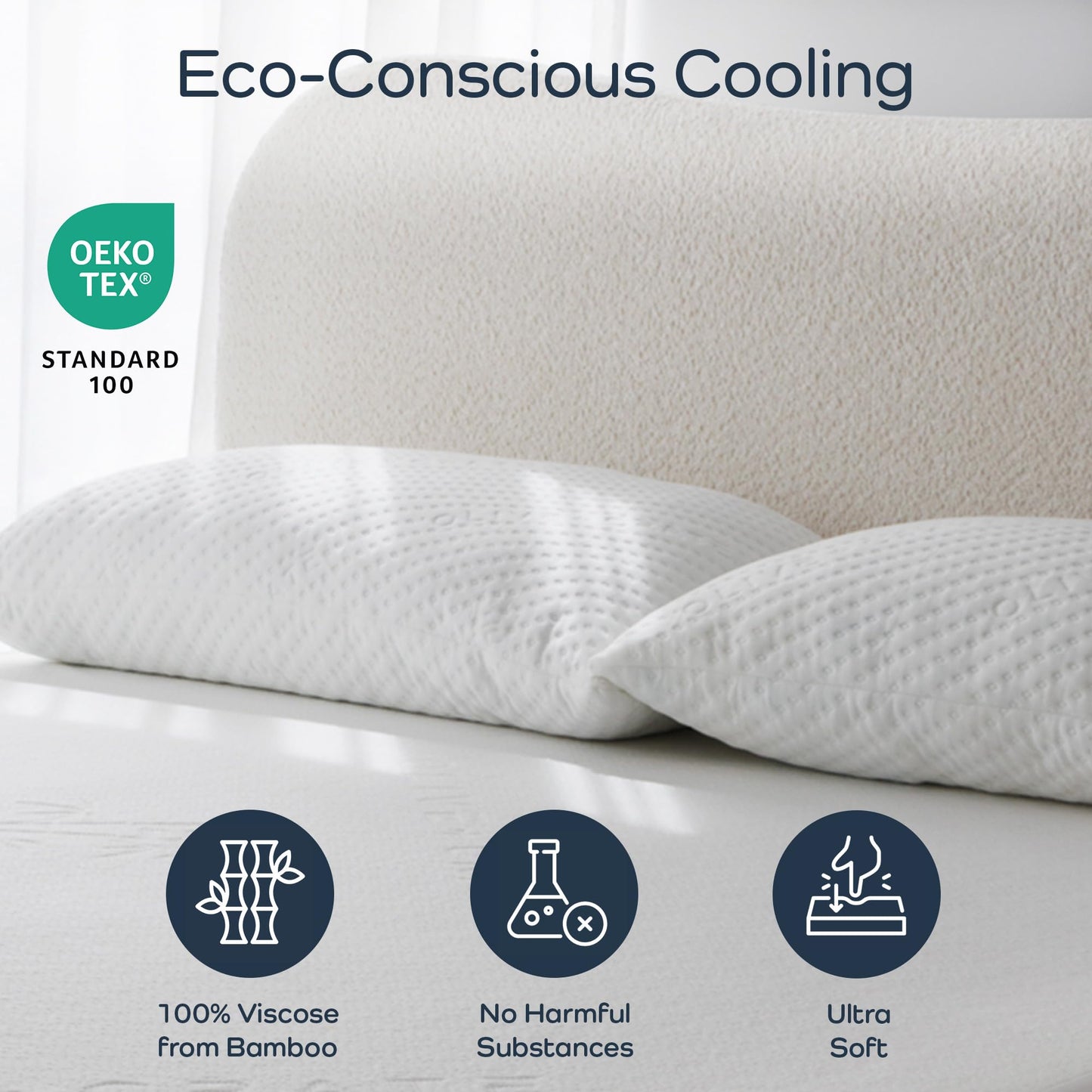 Olive + Crate 100% Viscose Bamboo Mattress Protector - Eco-Conscious Cooling Mattress Cover - Waterproof Hypoallergenic Protection - Breathable California King Shield Against Dust & Spills