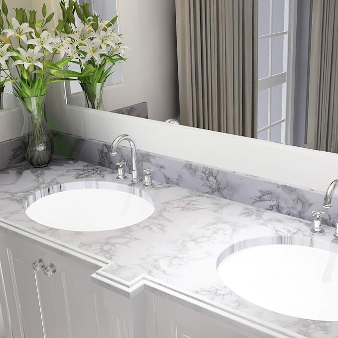 Art3d 15.8" x 120" Wall Panel Marble