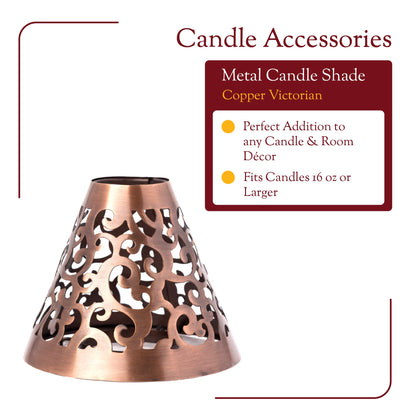 A Cheerful Giver Victorian Candle Shade, Copper