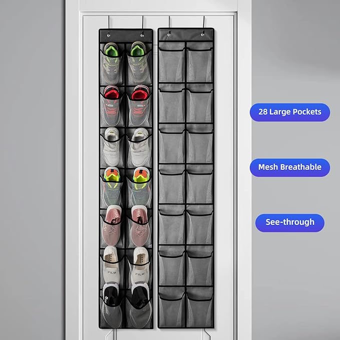 KEEPJOY Over the Door Shoe Organizer, Hanging Shoe Organizer