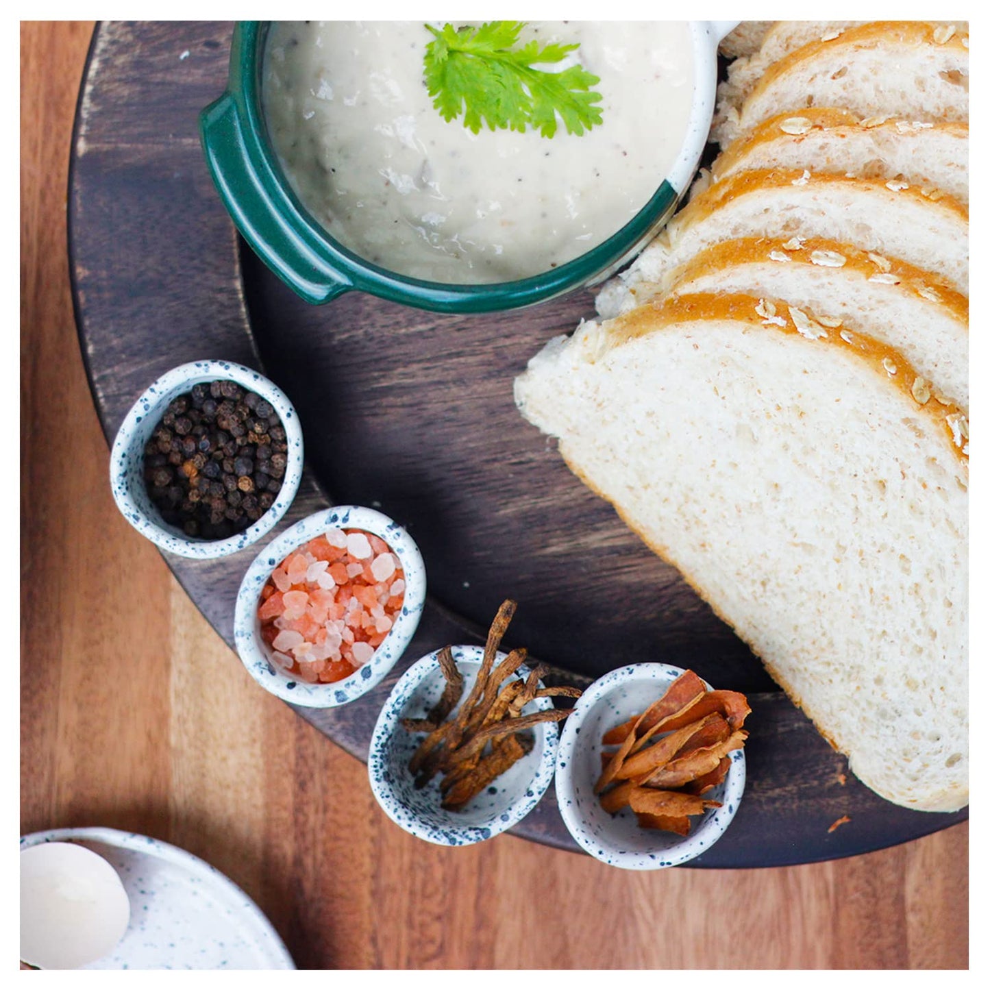 roro Ceramic Stoneware Mini Pinch Bowls Set of 6, Hand-Molded Artisanal Glossy Speckled White, Salt Pepper Spices and Seasoning - Cute and Elegant Kitchen Addition