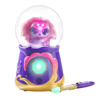 Magic Mixies Magical Misting Crystal Ball With Interactive 8 Inch Pink Plush Toy Ages 5+ And 80+ Sounds And Reactions.
