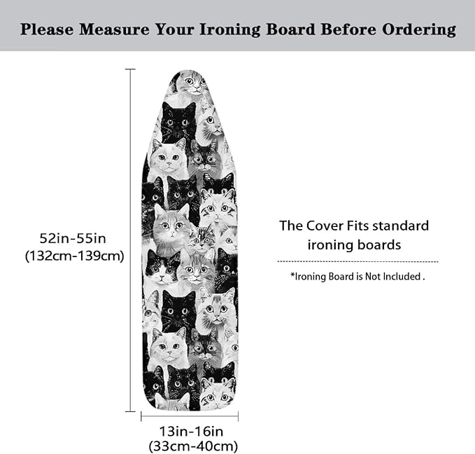 Household Iron Board Covers, Cute Cat Print Ironing Board Cover Protector