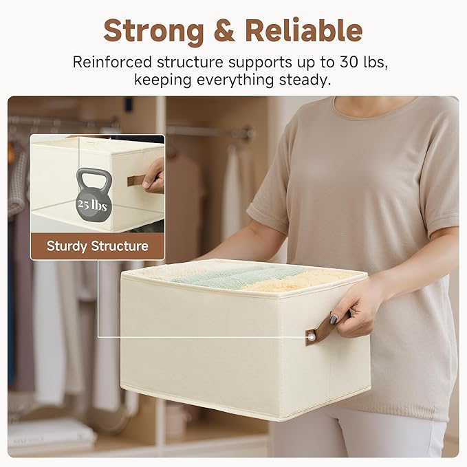 StorageWorks Closet Organizers and Storage Bins, Foldable Shelf Baskets