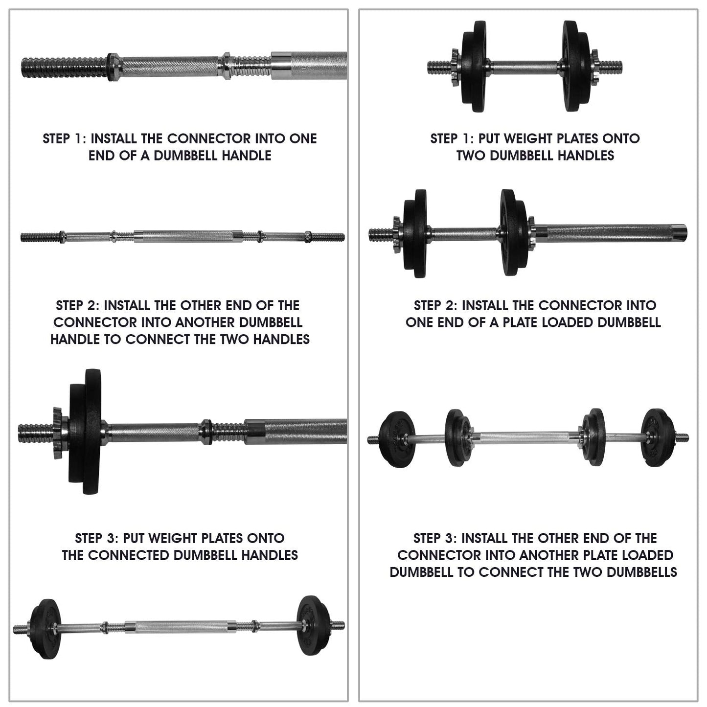 Yes4All Dumbbell Adjustable - 40lbs + Connector