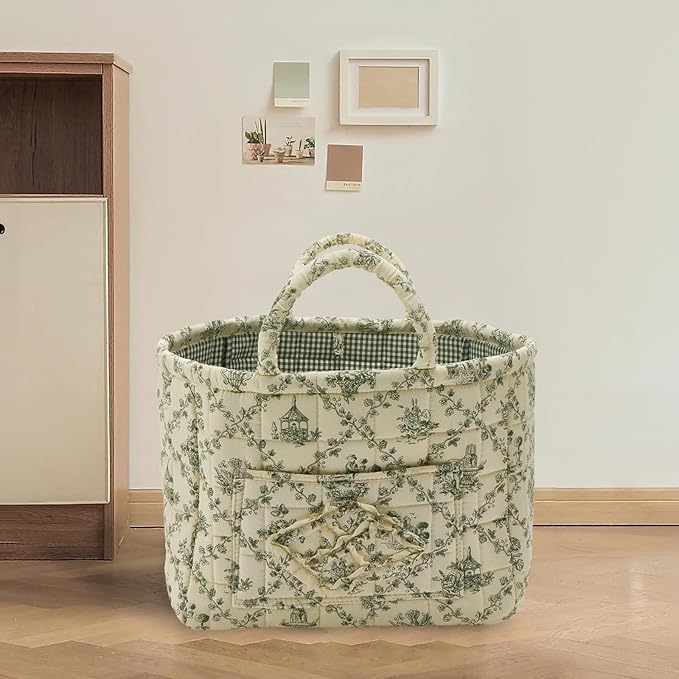 Quilted Fabric Storage Basket