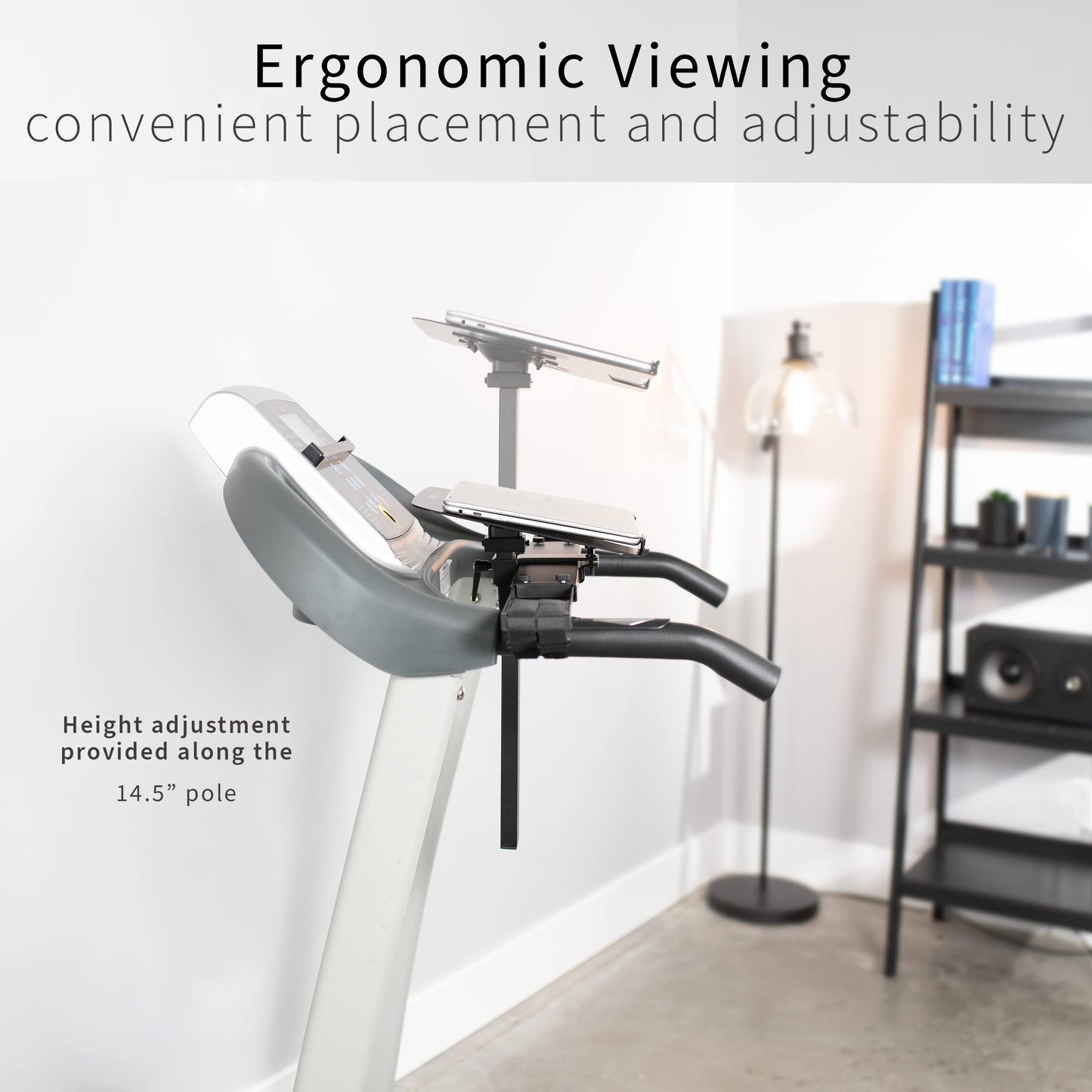 VIVO Universal Laptop Treadmill Desk, Adjustable Ergonomic Notebook Mount Stand for Treadmills Stand-TDML1