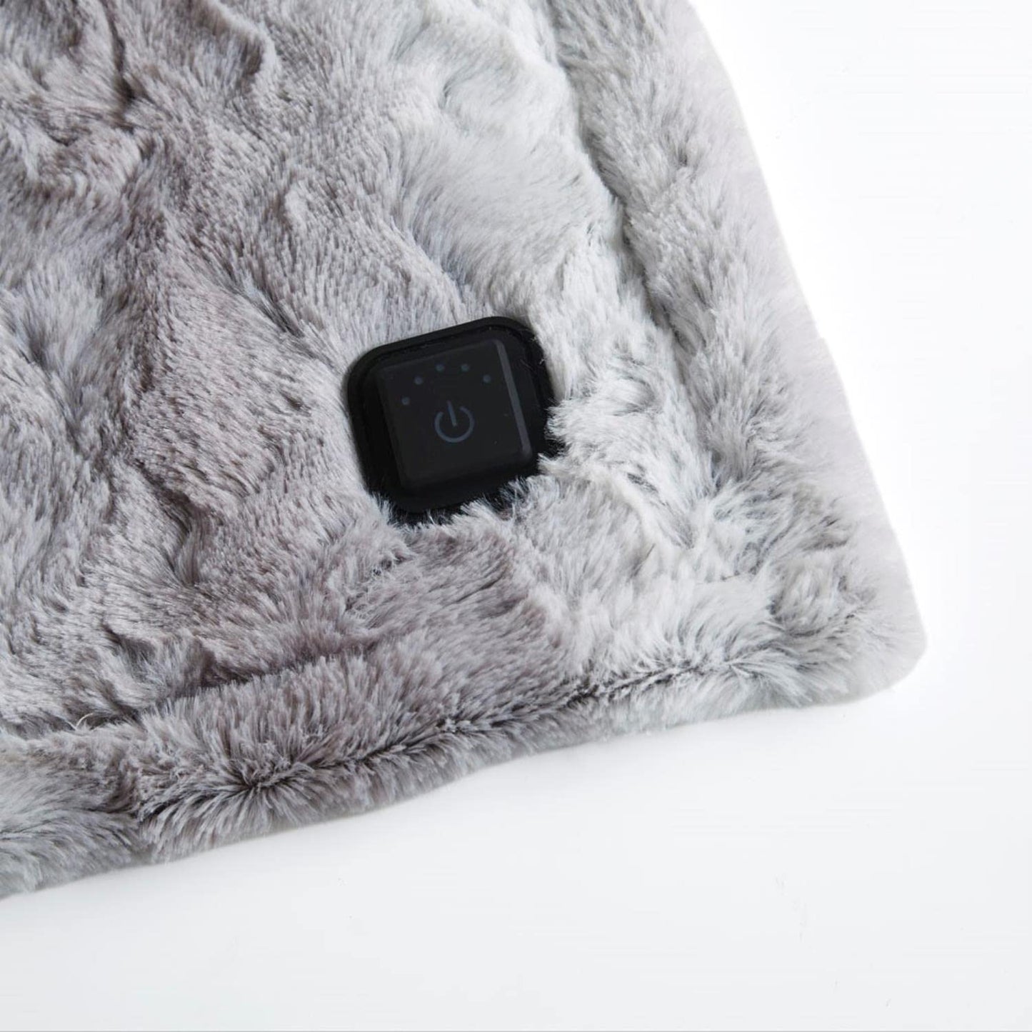 Beautyrest Zuri Reversible Faux Fur to Mink Electric Blanket, Auto Shut Off, Virtually Zero EMF, Multi Heat Setting, UL Certified, Machine Washable, Natural Marble Throw 50x70