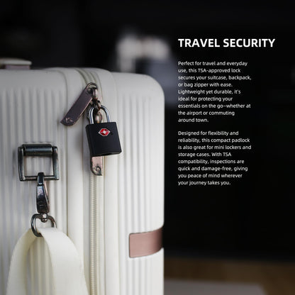 UP Security TSA Locks for Luggage with Keys, Travel Luggage Locks TSA Approved 4 Pack, Small Padlock with Key, Keyed Alike Mini Padlock for Suitcase, Backpack, Bag, Zipper, Case, Box, Small Locker