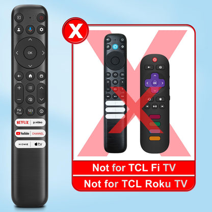 Voice Remote Only for TCL-Google-TV-Remote-Control Replacement,RC813 Remote Compatible with TCL 4k QLED/UHD/QD-Mini LED Series Smart TVs(Not for Fi & Roku TVs)