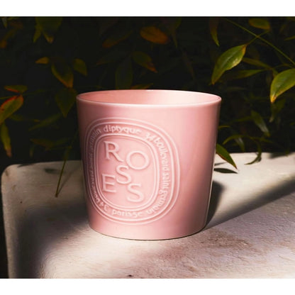 Diptyque Roses Candle 600g Porcelain jar Luxury Candle 100h Burn time 21.1 oz, Pink