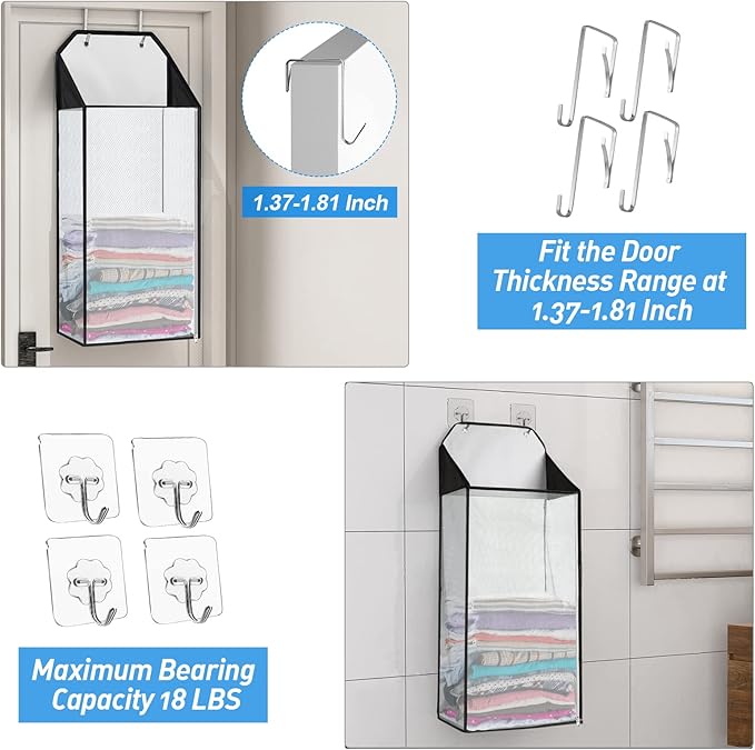 MaxGear Hanging Laundry Hamper, Over the Door Hamper