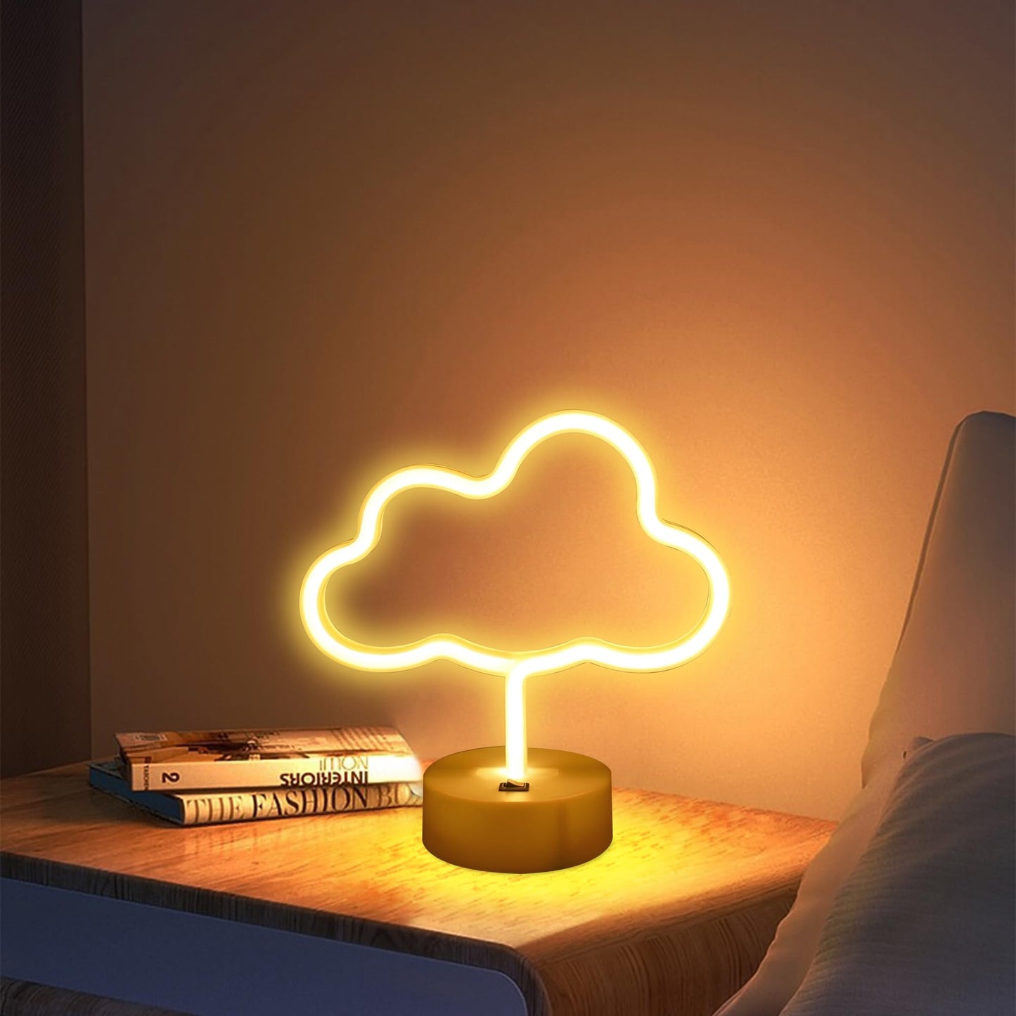 ENUOLI Cute Cloud Neon Light LED Cloud Shaped Decor Night Lights Marquee Neon Sign Table Decor for Christmas Party Birthday Kids Room Living Room Wedding