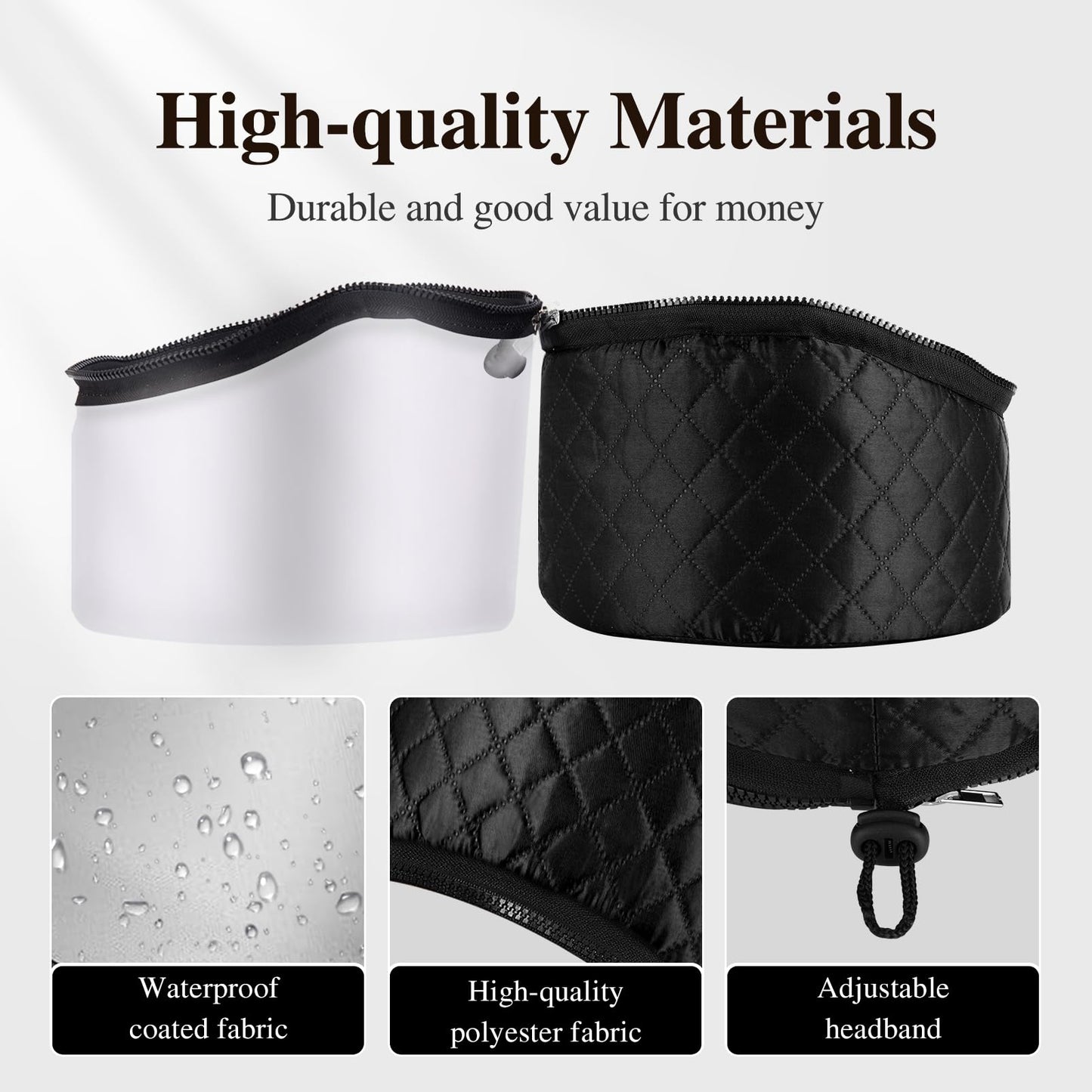 Hair Cap Treatment Steamer for Deep Conditioning - Upgraded Thermal Hot Head Heat Hat Electric for Afro Hair Spa Care Home Use with 10 Level Heats Up Quickly, Heating Caps for Hair Treatment