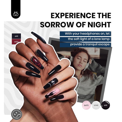 Beetles Gel Nail Polish Kit with U V Light - 80Pcs Fall Nail Fest Color Enchantment 55 Colors Gel Polish Starter Kit with Base Top Coat DIY Nails Stickers Manicure Tools Gift for Women Teens Girls