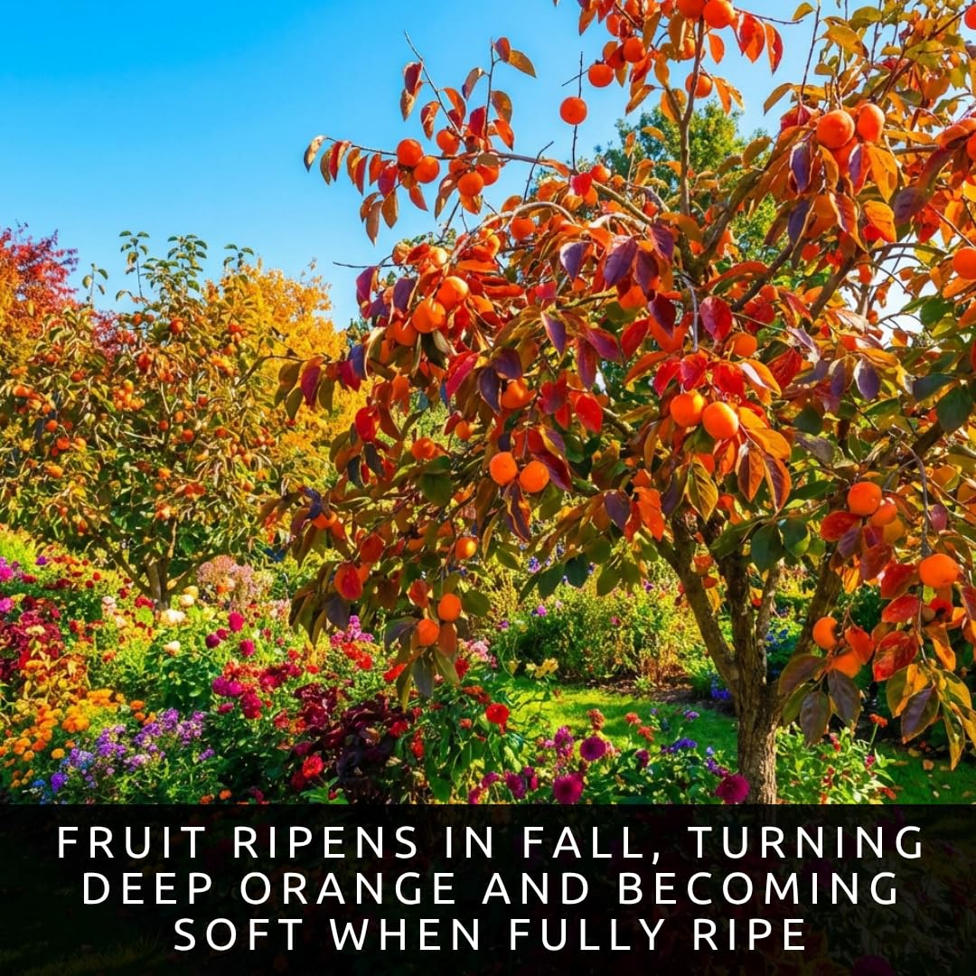 3 Live American Persimmon Trees for Planting – Bare Root Dormant Seedlings 1–2 Ft Tall – Diospyros Virginiana Fruit Trees for Planting – Hardy Outdoor Garden Fruit Plants (3 Trees)