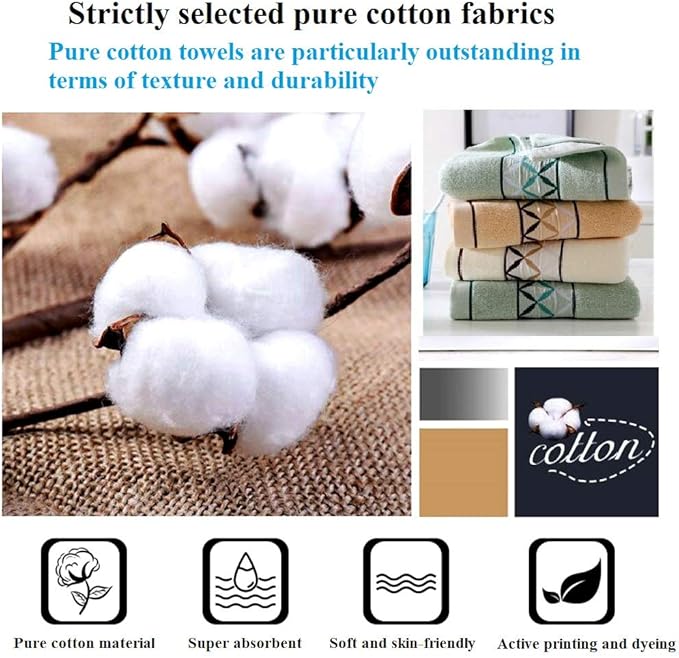 4 Pack Cotton Hand Towels, 100% Cotton Face Towels,