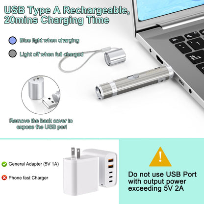 TBTeek Cat Toys, USB Rechargeable Kitten Toy, 3 Light Modes & 5 Adjustable Patterns, Portable Interactive Pet Dog Cat Mouse Toy for Fun Chase Play Exercise