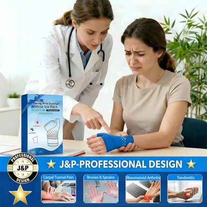 Wrist & Thumb Ice Pack Wrap, Cold & Hot Compress for Extreme Carpal Tunnel Relief, Thickened Reusable Gel Wrist Hand Thumb Ice Pack for Arthritis Tendonitis, Women & Men