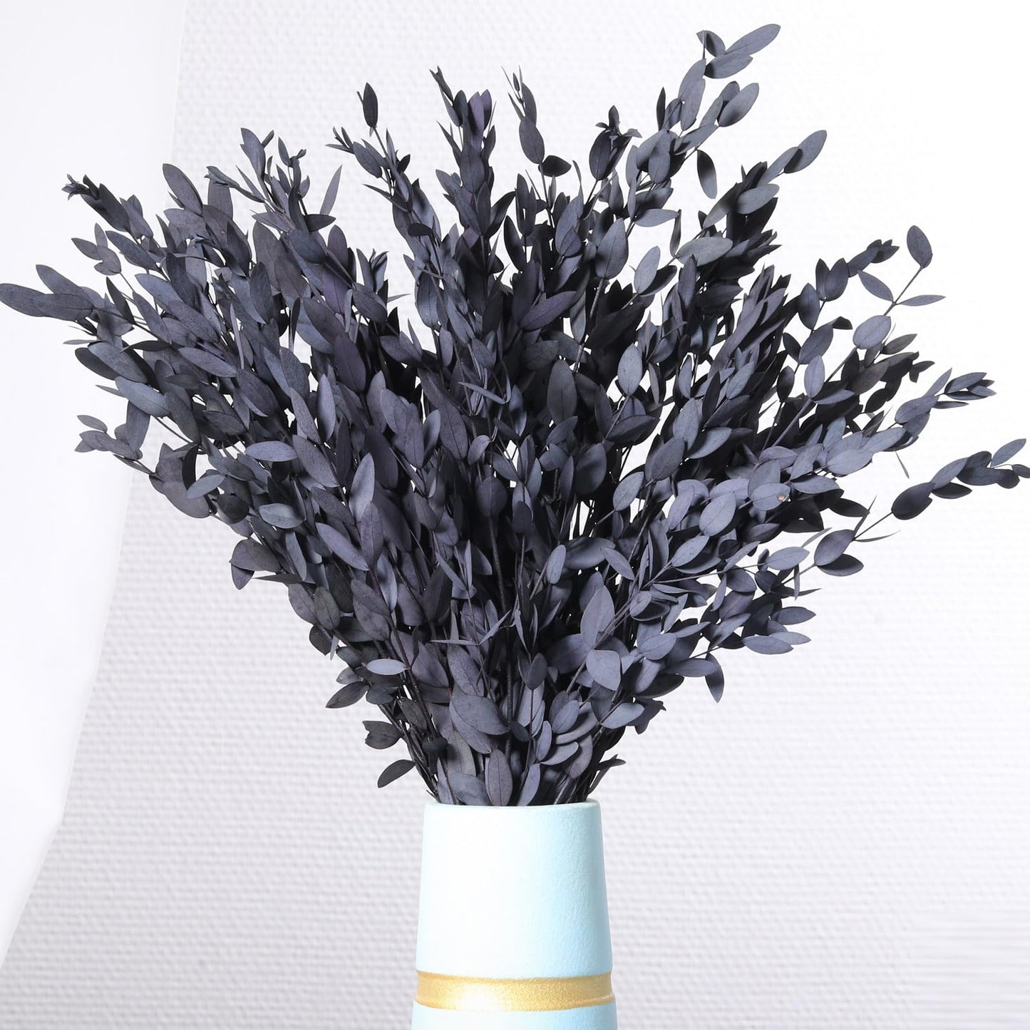 Dried Eucalyptus Leaves Real Preserved Stems, Fresh Eucalyptus Garland Branches for Shower, Dried Plant Live Bundle Purple Leaves for Wedding Wreath Party Home Fragrance Vase Décor