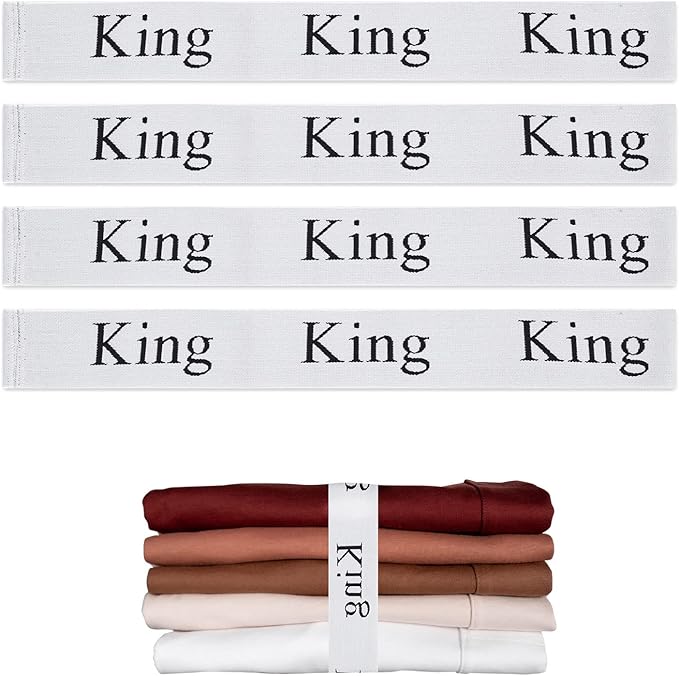 4PCS Bed Sheet Organizer Bands, Storage Labels and Sheet Keepers