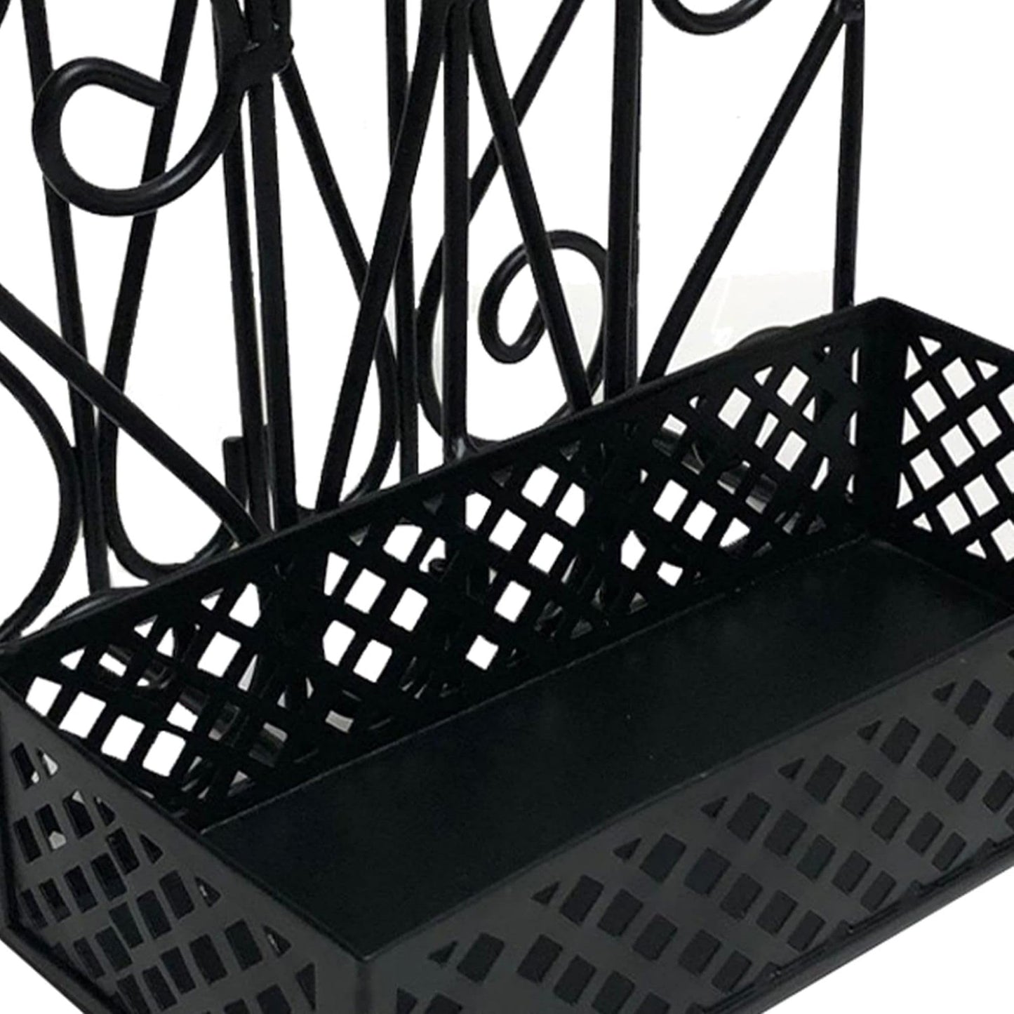 Park Designs Black Napkin Salt and Pepper Holder for Table | Combo Napkin Caddy & Salt and Pepper Caddy | Farmhouse Napkin Holder for Paper Napkins