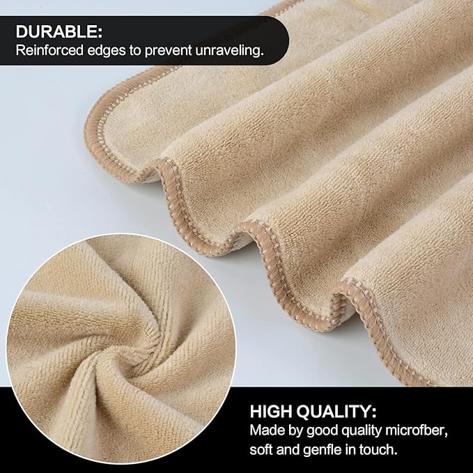 SINLAND Microfiber Facial Cloths Fast Drying Washcloth 12inch x 12inch