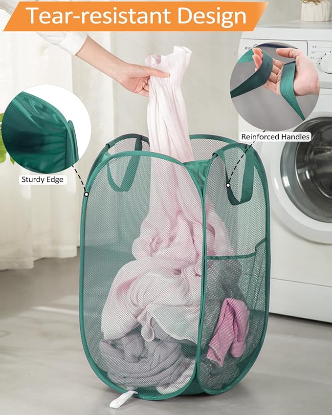 2 Pack Durable Collapsible Laundry Baskets