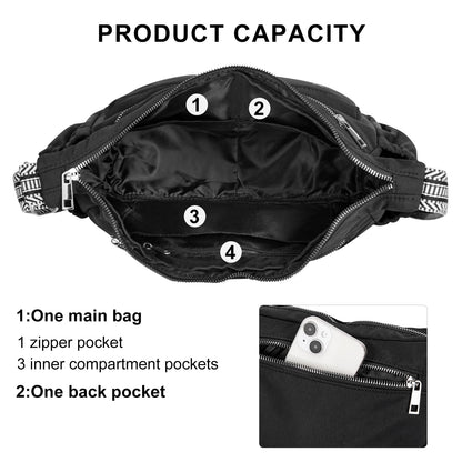 CLUCI Travel Purses for Women, Waterproof Nylon Crossbody Bags for Woman Trendy, Anti Theft Shoulder Handbags for Ladies