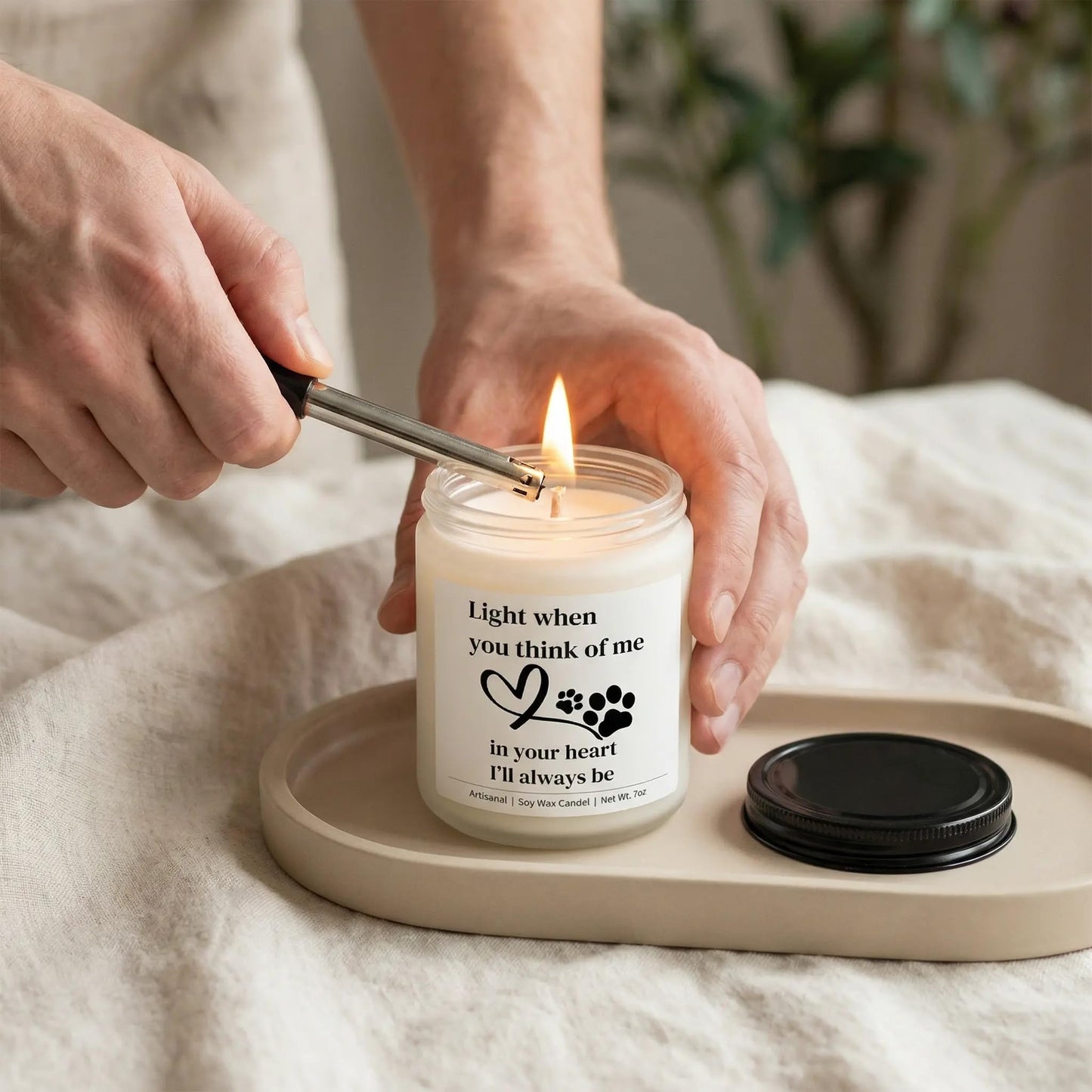 Cat Memorial Gifts for Loss of Cat, Cats Memorial Lavender Scented Candle, Loss of Cats Sympathy/Remembrance/Bereavement/Passing Away Gifts, Pet Sympathy Memory Gift