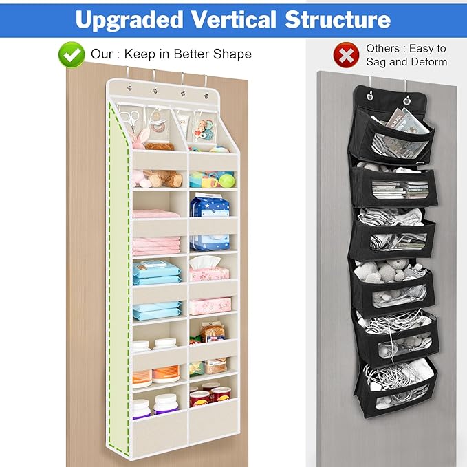 Univivi 6-Shelf Over Door Hanging Organizer Fabric Door Storage