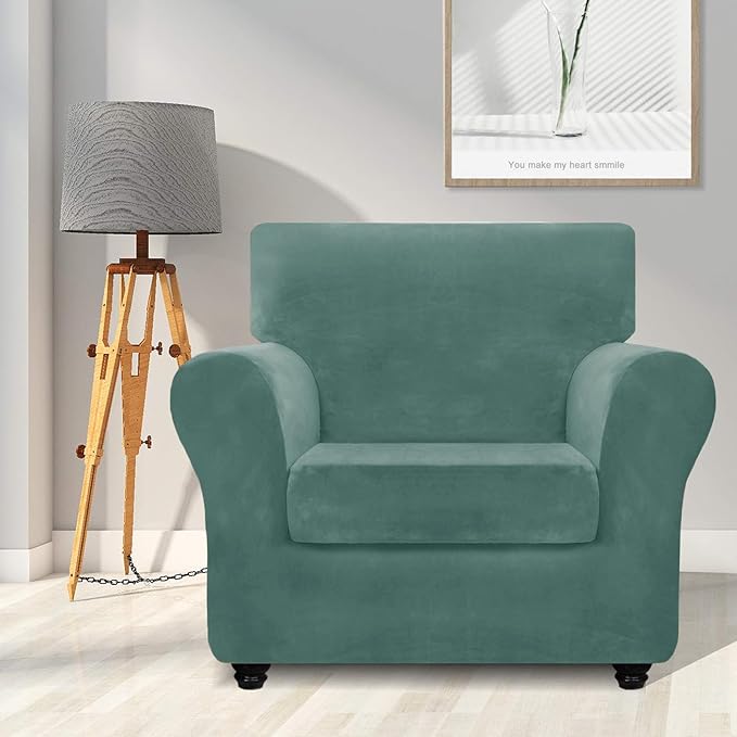 ZNSAYOTX Luxury Velvet Chair Slipcovers