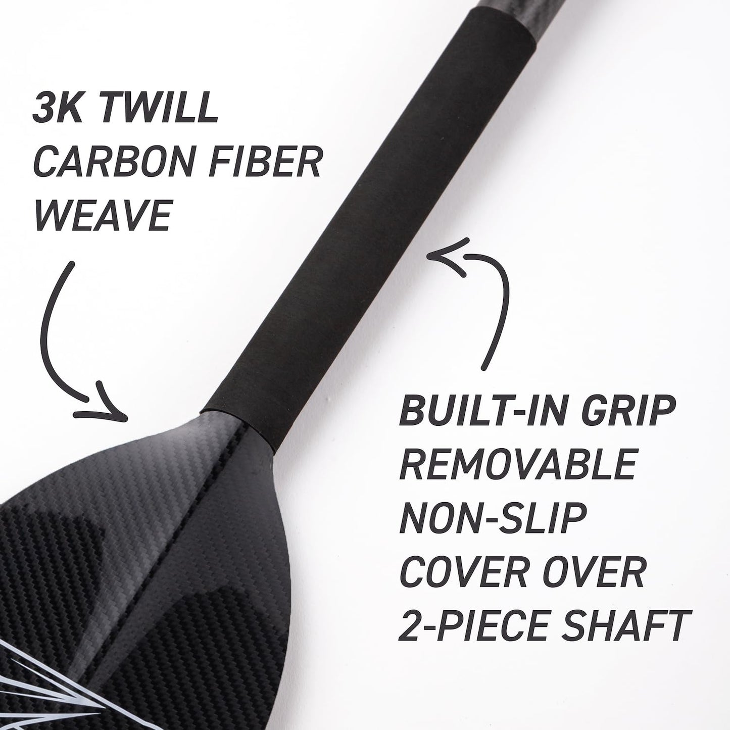 Hornet Watersports Dragon Boat Paddle - Black Glossy - Adjustable Carbon Fiber - IDBF Approved - Dragon Boat Accessories