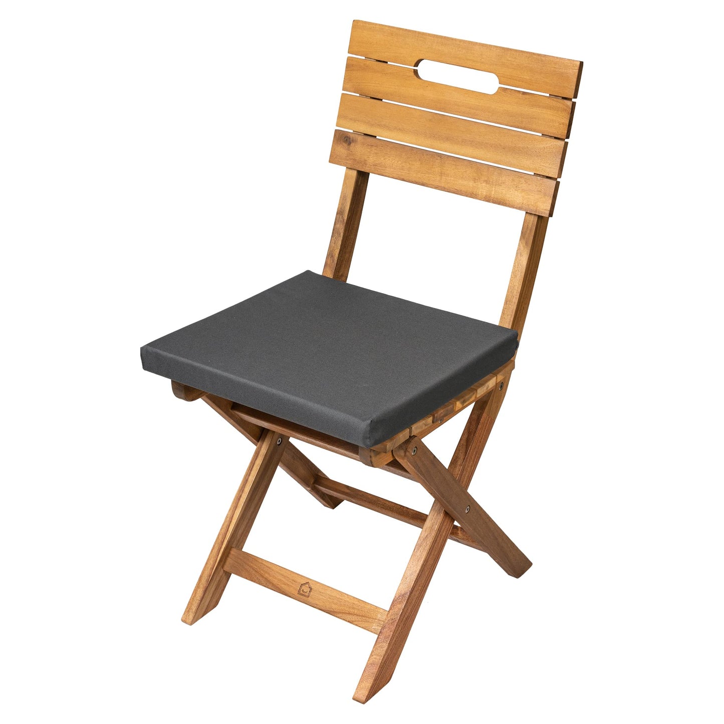 SOFTILLO Waterproof Chair Cushion With Ties Seat Pads Cushion Pad Indoors Outdoors Water Resistant Material Kitchen Dining Living Room Patio Garden Office Coffee Shop Foam Graphite 50x44x4cm