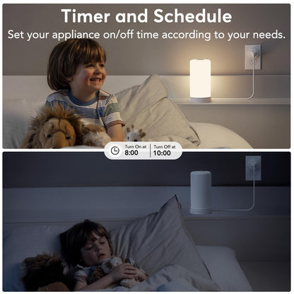 EIGHTREE Smart Plug, Smart Home WiFi Outlet Compatible with Alexa & Google Home, Smart Socket with Remote Control & Timer Function, 2.4GHz WiFi Only