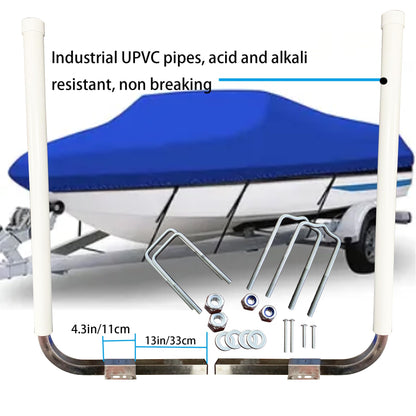 SUONE Boat Trailer Guides,2*UPVC Boat Trailer Guides Poles Kits,Ocean Specific 2*316L Stainless Steel Trailer Post Guide on Anti seawater Corrosion,for Boats, Trailers,Kayaks,Canoes,Ski Boats (40 in)