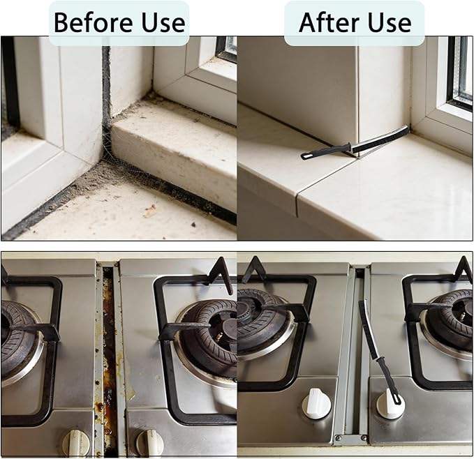Crevice Cleaning Brush Set, Tight Spaces & More