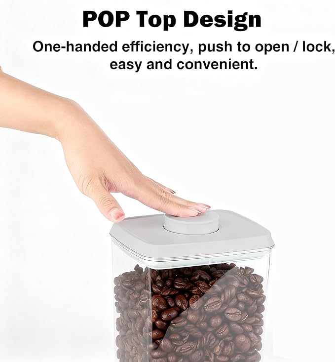 Large Pop Airtight Food Storage Containers Set