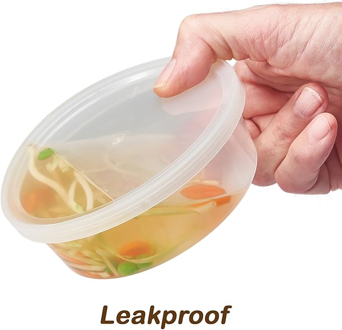 DuraHome - Deli Containers - 40 Pack Plastic Microwavable Clear Food Storage