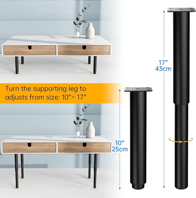 4 PCS Adjustable Furniture Legs, Heavy Duty Sofa Cabinet Legs, Legs
