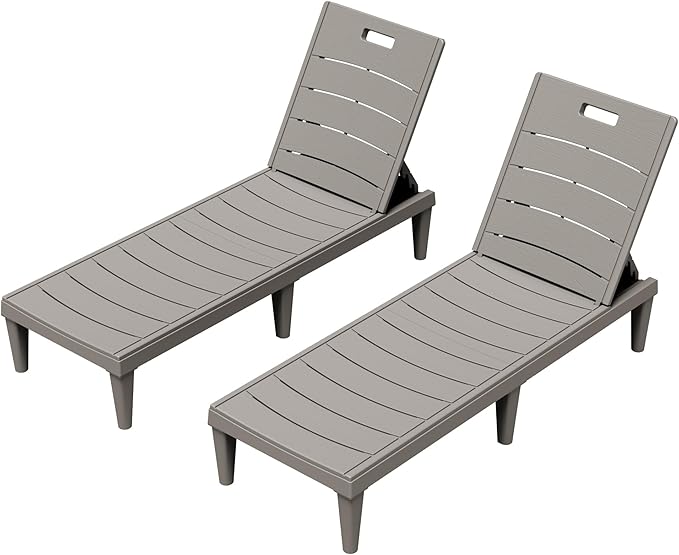 Greesum Outdoor Chaise Lounge Chairs Set of 2