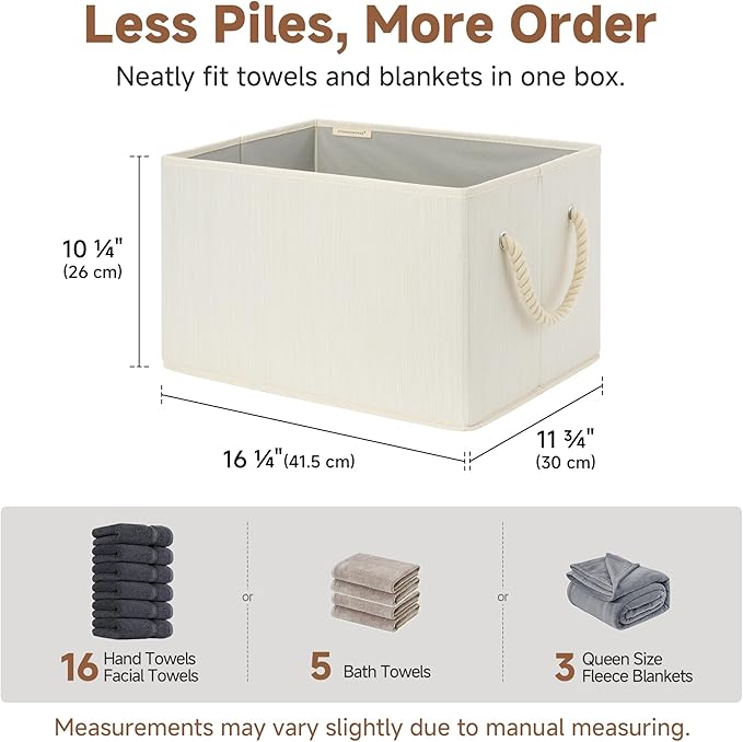 StorageWorks Collapsible Storage Bins, Closet Organizer Bins