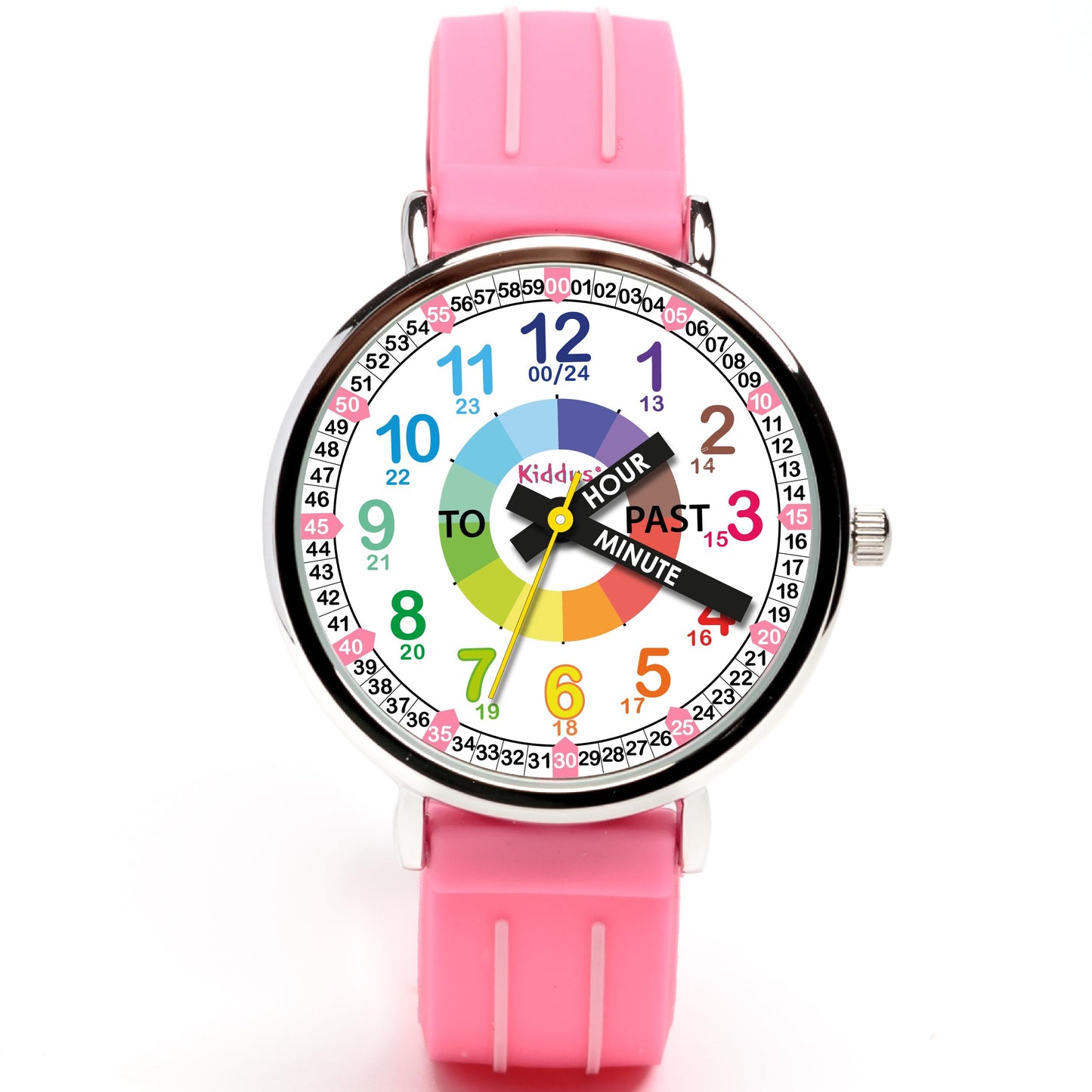 Kiddus Educational Watches for Girls. Children Watch to Learn Time. Analogue First Watch for Kids from 5 Years Old. Time Teacher Exercices Included