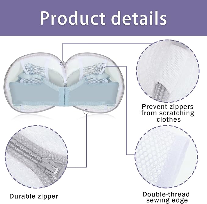 Shappy 6 Pieces Bra Washing Bag