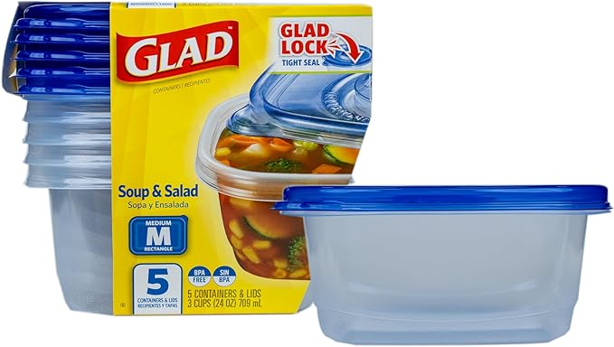 Glad GladWare Soup & Salad Food Storage Containers
